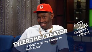 Tyler The Creator Wears Boxers In Late Nights Coldest Theater [upl. by Ahsatniuq]