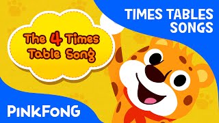 The 4 Times Table Song  Count by 4s  Times Tables Songs  PINKFONG Songs for Children [upl. by Landri]