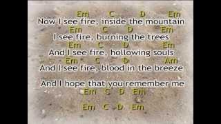 Ed Sheeran  I see Fire Lyrics amp Chords [upl. by Aitnyc182]