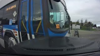 Dramatic video of VTA bus crash car driver asks why his fault [upl. by Eliades]