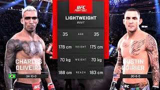 UFC 5 CHARLES OLIVEIRA vs DUSTIN POIRIER CPU [upl. by Eelessej570]