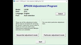 How to Reset Epson L5190 With Resetter [upl. by Annirtak605]