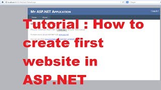 Tutorial  How to create first website in ASPNET [upl. by Kittie]