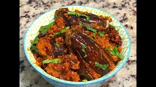 Andhra Gutti Vankaya Kura  No onion No garlic Baingan Subzi  Stuffed Brinjal Curry  Gutti Vankaya [upl. by Magdalen]