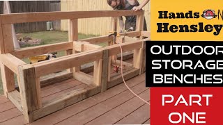 Outdoor storage benches  How to build pt1 [upl. by Sida]