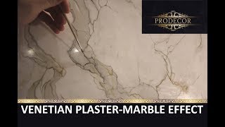 Венецианская штукатурка под мрамор  Stucco Veneziano  marmble effect Calacatta  Venetian plaster [upl. by Terza]