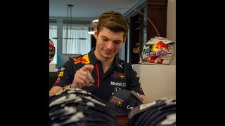 Verstappen signs 2020 driver caps for Verstappenshopnl  Timelapse [upl. by Uhthna400]