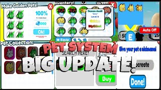 BIG UPDATE Pet System  Roblox Studio [upl. by Travis]