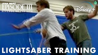 Hayden Christensen and Ewan McGregor Lightsaber Training [upl. by Treacy]