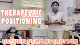 Therapeutic Positioning Return Demonstration CEUManila  Nurse Elle [upl. by Harbour]