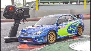 Awesome RC Car gets unboxed and driven Tamiya Subaru Impreza 4x4 [upl. by Nrek]