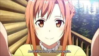 Balcony Kiss Scene Sword Art Online English sub Kirito and Asuna [upl. by Sitruk]