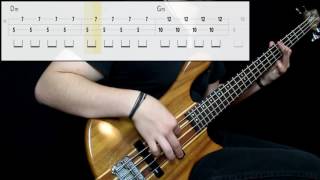 Muse  Uprising Bass Cover Play Along Tabs In Video [upl. by Belter]