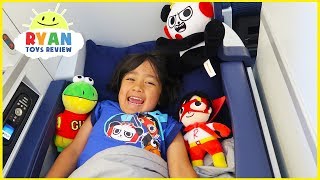 Ryan ToysReview Airplane ride with Pretend Play Toys [upl. by Riggs]