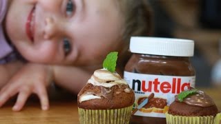 Domowy Przepis na babeczki czekoladowe z nutellą Nutella mufin [upl. by Siurtemed]