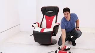 Assembly video of gaming recliner chair [upl. by Aerdna]