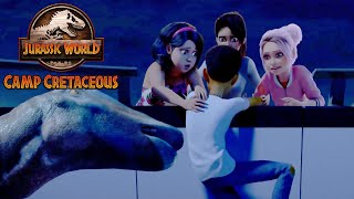 Running from Ouranosauruses  JURASSIC WORLD CAMP CRETACEOUS  NETFLIX [upl. by Krys]