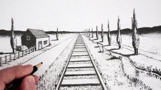 How To Draw Using 1Point Perspective [upl. by Weismann998]