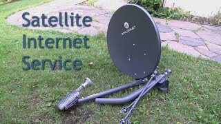 Satellite Internet Service ViaSat Explornet rural dish installation [upl. by Adriene123]