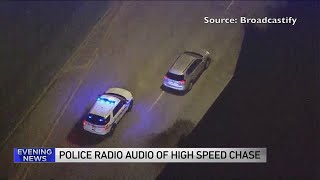 Suspect leads Chicago police on high speed chase across the city [upl. by Ecneralc]