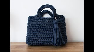 Easy crochet handbag tutorial classic version Klasyczna torebka na szydełku [upl. by Edsel]