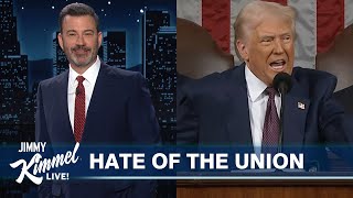 Jimmy Kimmel Reacts to Donald Trump’s Address to Congress [upl. by Henrieta]