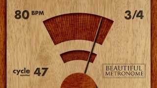 80 BPM 34 Wood Metronome HD [upl. by Diego295]