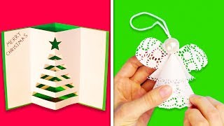 14 SIMPLE PAPER DECORATIONS FOR CHRISTMAS [upl. by Tadeo531]