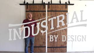 StepByStep Double Bypass Barn Door Hardware Installation  Industrial By Design [upl. by Brockie360]