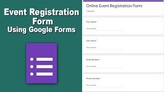 How to Create Online Event Registration Form Using Google Forms [upl. by Aihsemat955]