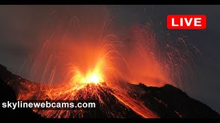 🔴 Recorded live footage from Volcano Stromboli  Sicily  Live Cameras from the world [upl. by Arleen]