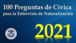 Examen de Ciudadanía Americana 2021  100 Preguntas y Repuetas [upl. by Ehrlich]