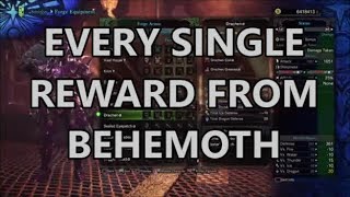 MHW  EVERY SINGLE Reward From The Behemoth Guide  HOW TO GET Drachen ArmorInsect GlaivePalico [upl. by Odlauso]