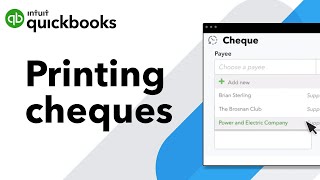 Printing cheques in QuickBooks Online [upl. by Martelle]