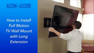 How to Install Full Motion TV Wall Mount with Long Extension [upl. by Olwen]