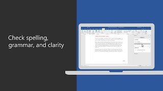 How to check spelling grammar and clarity with Microsoft Word 2016 [upl. by Ettelliw]