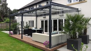 Glass Veranda installation in Hampshire with glass sides [upl. by Crispas]