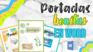 COMO HACER PORTADAS BONITAS EN WORD 1 [upl. by Ahsito]