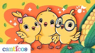 Canticos  Los Pollitos dicen pío pío pío  Little Chickies  Aprende Inglés  Learn Spanish [upl. by Ellenwahs40]