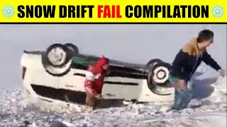 2021 Snow Drift Fail Compilation  Bad Drivers Crashes [upl. by Ellecram]