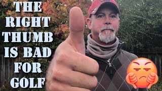 THUMBS ARE BAD FOR GOLF Golf Grip Secret [upl. by Hourihan614]