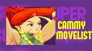 Super Street Fighter II Turbo  Cammy Move List [upl. by Euphemiah886]