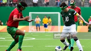 Day 2 morning  Football 5aside highlights  Rio 2016 Paralympic Games [upl. by Haerb]