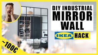 DIY INDUSTRIAL MIRROR  WALL MIRROR IKEA HACK 2020 LOWBUDGET [upl. by Llemar]