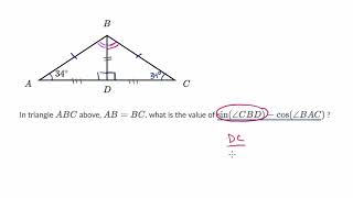 Right triangle trigonometry — Harder example  Math  SAT  Khan Academy [upl. by Fennie]