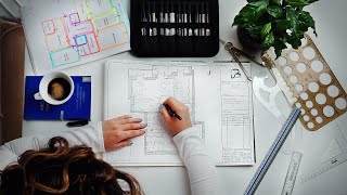 How to draw floor plans by hand [upl. by Ainar]