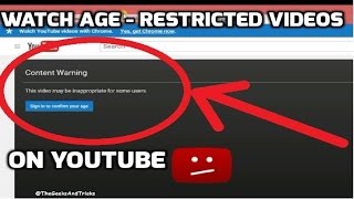 How to Watch AGERestricted videos on youtube without Signin [upl. by Eilyab]