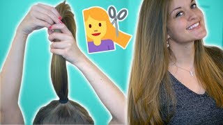 HOW TO CUT YOUR HAIR IN LAYERS  PONYTAIL METHOD  TypiKelly [upl. by Favianus]