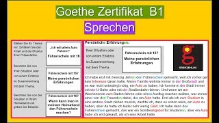 Goethe Zertifikat B1  Übungen zum Sprechen [upl. by Yennep503]