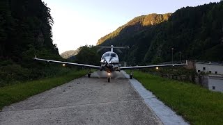 Pilatus PC12 shortest takeoff Locher Airfield [upl. by Nnasor]